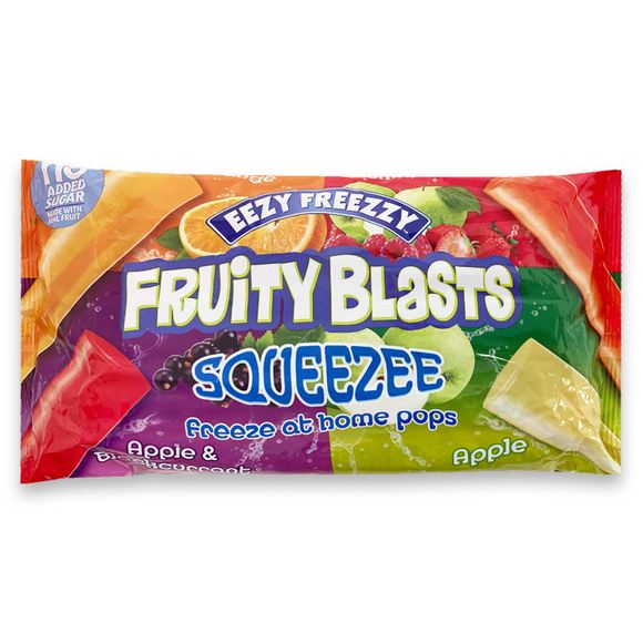 Eezy Freezzy Fruity Blasts Squeezee Freeze At Home Pops (540ml) 18 Pack